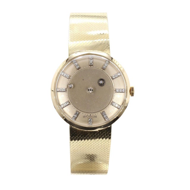Metal Vacheron Constantin LeCoultre Galaxy Mystery Dial 1950s Diamond and Gold Watch For Sale - Image 7 of 13