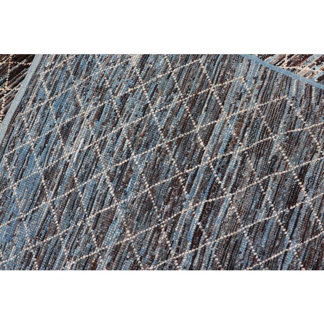 Modern Afghanistan Runner in Natural Tones With Subdued Design 3 X 12'8 For Sale - Image 11 of 11