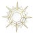 Mexican Modern Gilt Metal Sunburst Mirror Style of Sergio Bustamante, 1989 For Sale