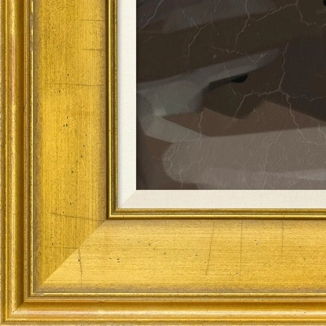 Archival Giclee Canvas. Hand Embellished. High quality materials and craftsmanship. Artisian handcrafted wood moulding...