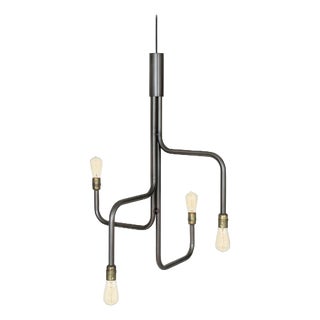 Large Black Oxide Steel Strapatz Ceiling Lamp by Sabina Grubbeson for Konsthantverk For Sale