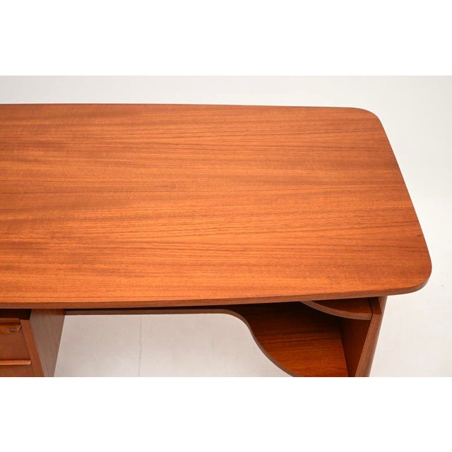 Vintage Danish Teak Desk by Gunnar Nielsen for Tibergaard, 1960s For Sale - Image 9 of 11