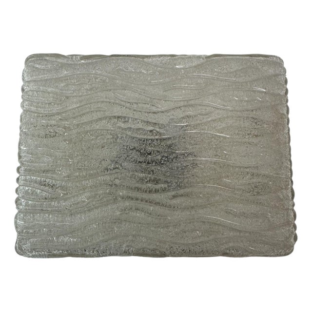 Iced Murano Glass Ceiling Lamp, 1970s For Sale