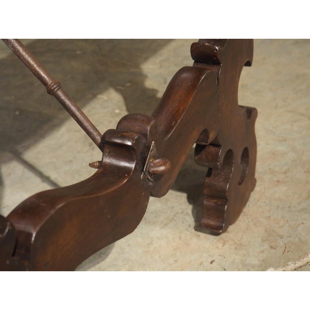 18th Century Spanish Baroque Single Plank Table With Wrought Iron Stretchers For Sale - Image 18 of 18