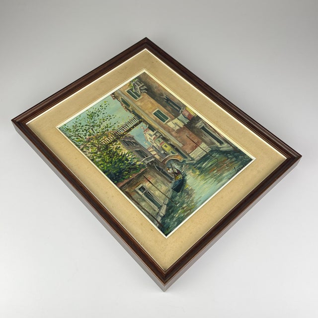 Italian Artist, Venice Canal, Original Oil Painting, 1960s, Framed For Sale - Image 7 of 18
