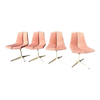 1960s Upholstered Propeller Dining Chairs by Richard Schultz for Knoll- Set of Four For Sale