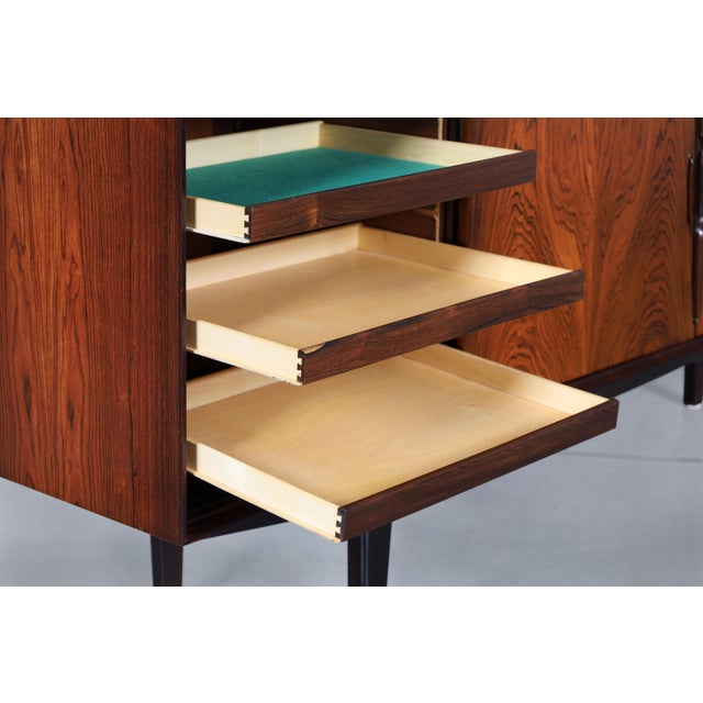 Wood Danish Modern Brazilian Rosewood Credenza by Knud Nielsen For Sale - Image 7 of 16