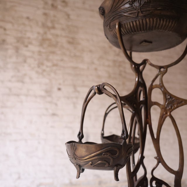 19th Century French Art Nouveau Bronze Centerpiece by Montaguelli For Sale - Image 4 of 4