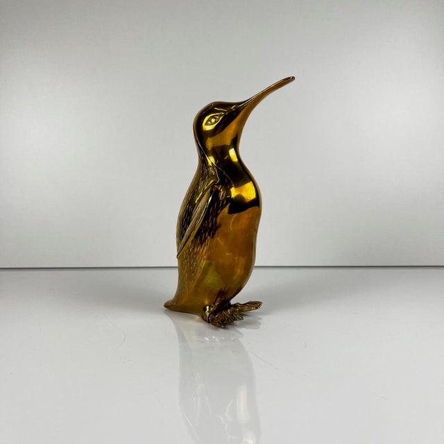 Mid-Century Modern Hollywood Regency Brass Penguin Sculpture, 1970s For Sale - Image 6 of 14