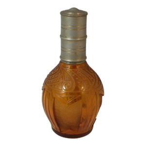 1920s Art Deco Cristaux d'Art St Louis France Amber Glass Hand Cut Crystal Perfume Lamp Bottle