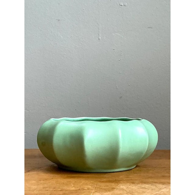 Celadon Vintage Haeger Sculptural Ceramic Bowl For Sale - Image 8 of 12