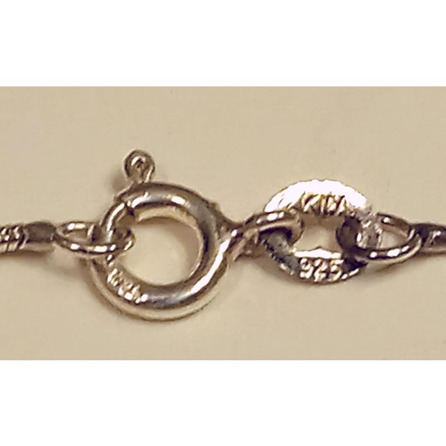 Contemporary Sterling Silver Snake Chain With Baltic Amber Pendant For Sale - Image 11 of 12