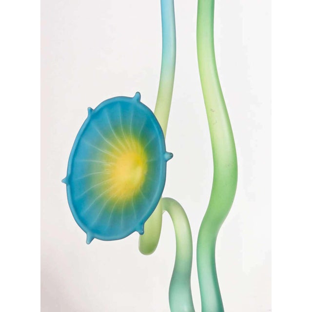 Vintage Unsigned but Attributed to Warner Whitfield Glass Floral Sculpture For Sale - Image 4 of 7