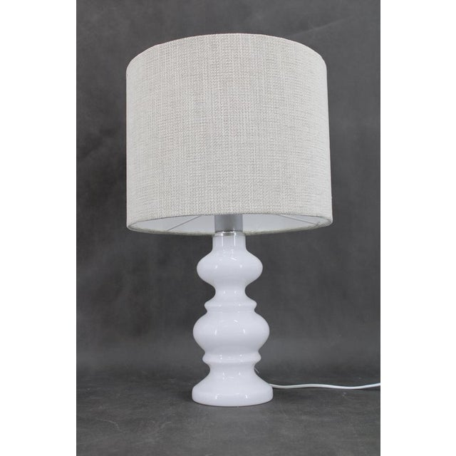 New fabric lamp shade - cleaned , polished and rewired- E26-E27 bulb - US wiring compatible. Up to 250V (Europe/UK...
