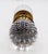 Ball shaped controlled bubble glass door knobs with a wide brass shank and rosettes. Good condition with appropriate wear...