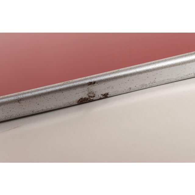 American Art Deco Chrome, Glass, Red Laminate and Painted Wood Tray For Sale - Image 11 of 18