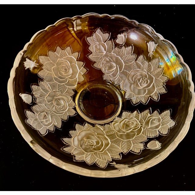 1990s Mikasa Winter Rose Console Bowl For Sale - Image 12 of 12