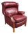 Hancock & Moore Burgundy Leather Wingback Recliner Lounge Chair For Sale