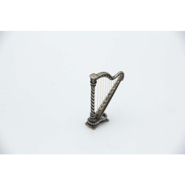 Miniature Silver Harp For Sale - Image 3 of 4