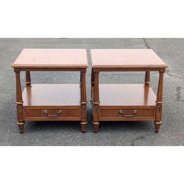 Henredon Mid 20th Century Vintage Italian-Style Side Tables - A Pair For Sale - Image 9 of 13
