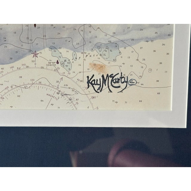 Sitka Harbor by Kay McCarty Framed Alaska Watercolor Print on Chart For Sale - Image 9 of 11