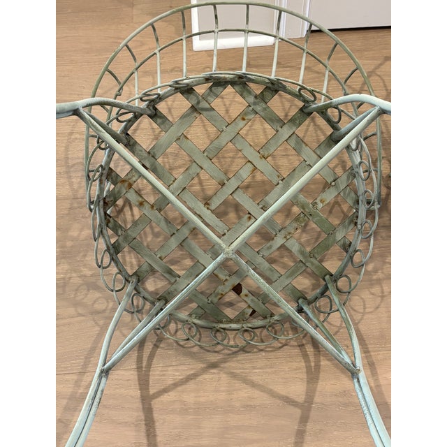 Mid-Century French Wrought Iron Garden Chairs in the Style of Mathieu Matégot - A Pair For Sale - Image 13 of 18