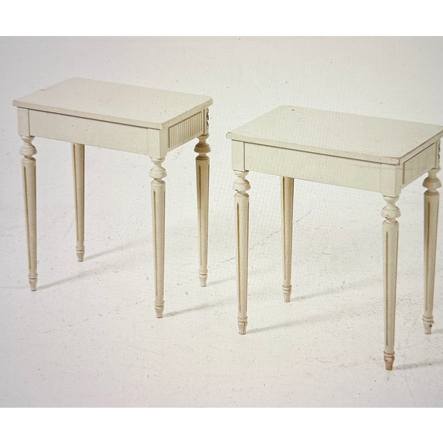 Gustavian Bedside Tables, 1950s, Set of 2 For Sale - Image 4 of 5