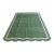 Handmade Cotton Vegetable Dyed Rug, Scalloped Forest Green Dhurrie - 14'x16' For Sale