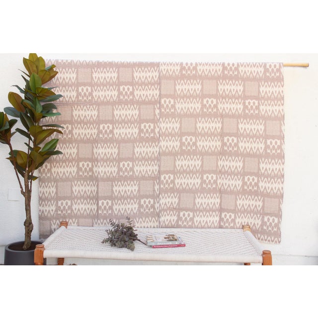 Ikat Rhythm Indian Block Print Coverlet For Sale In Los Angeles - Image 6 of 6