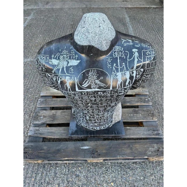 Egyptian Marble Bust Sculpture For Sale - Image 11 of 15
