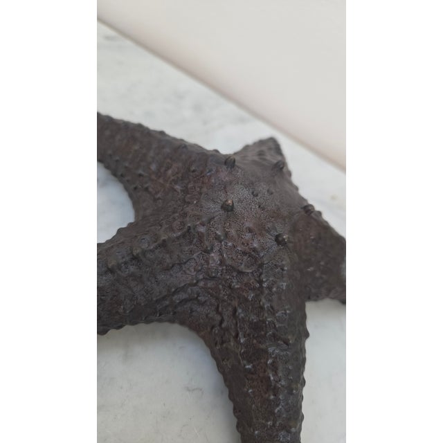 Late 20th Century Maitland-Smith Dark Patina Starfish Tabletop Sculpture For Sale - Image 16 of 17
