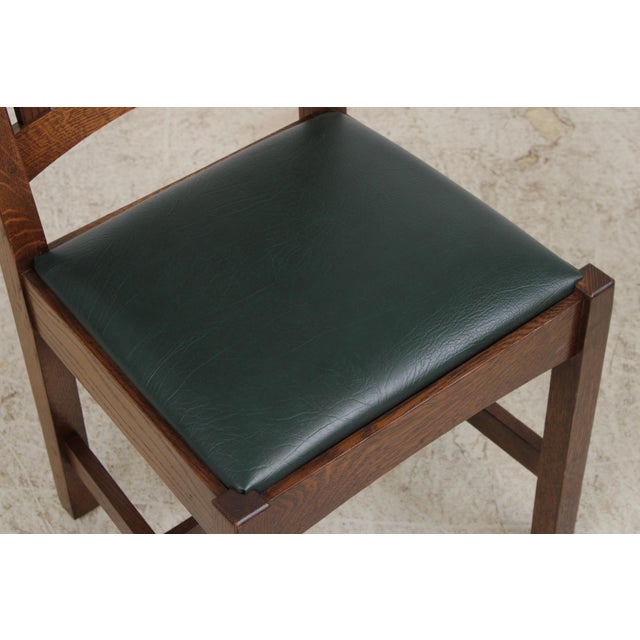 Set of 6 Stickley Arts & Crafts Mission Oak Dining Chairs For Sale - Image 14 of 18