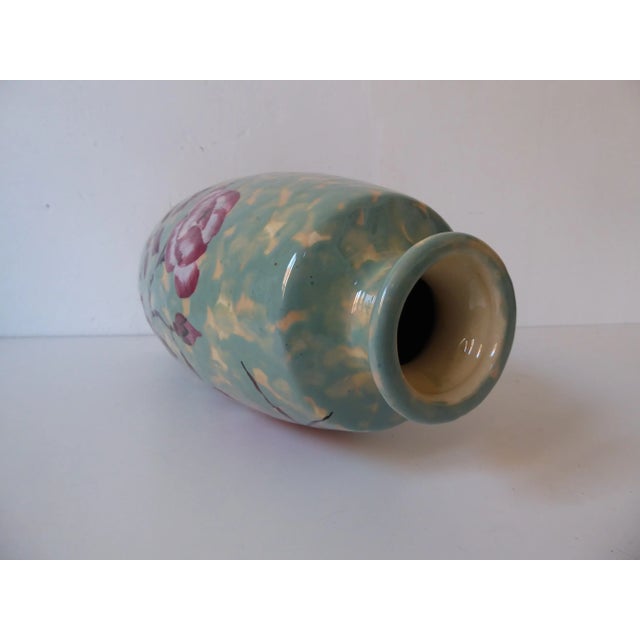 1940s High Art Deco French Ceramic Vase by Dargyl For Sale - Image 5 of 11