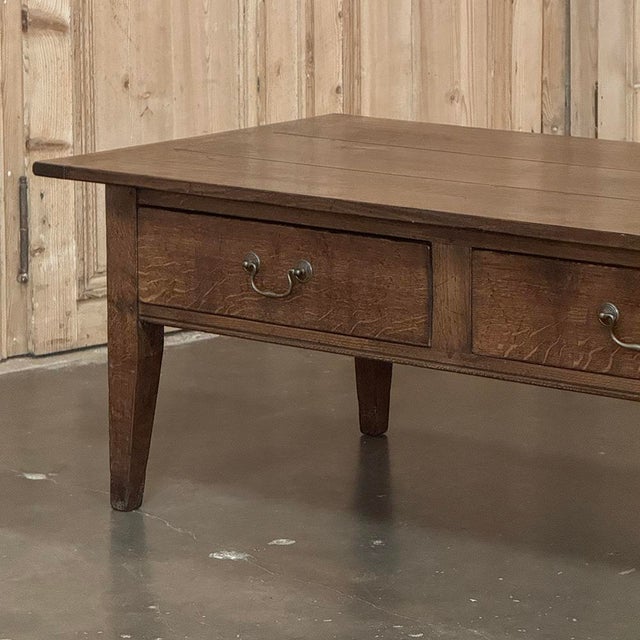 Coffee 18th Century European Oak Country Coffee Table For Sale - Image 8 of 16