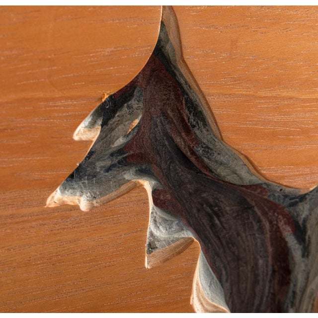 Angelo Mangiarotti Panels in Worked Wood by Angelo Mangiarotti for Arquati, 1970s, Set of 2 For Sale - Image 4 of 18