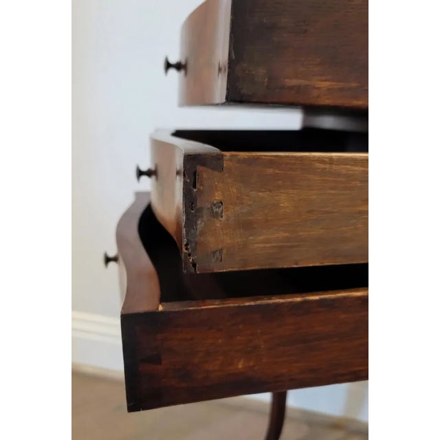 19th Century French Louis XV Style Marquetry Inlaid Marble Top Nightstand For Sale - Image 12 of 13