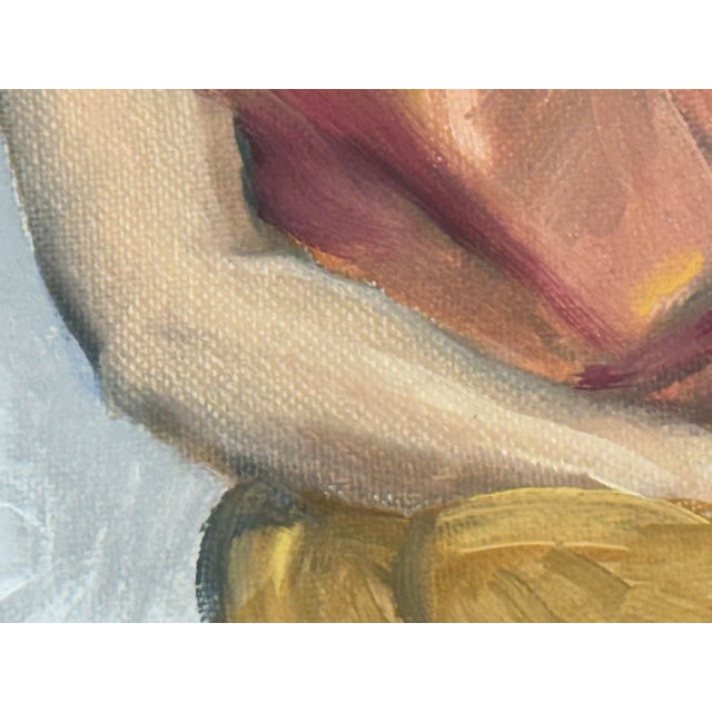 Figurative Acrylic Female Portrait Painting For Sale - Image 9 of 12