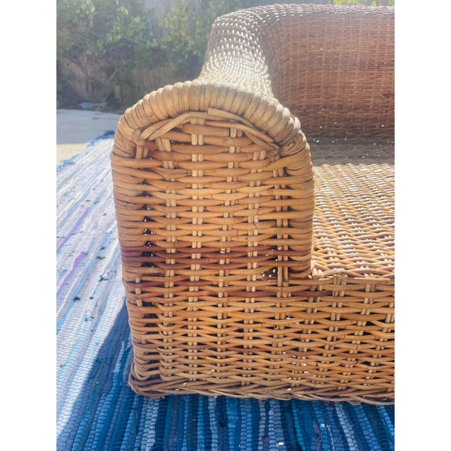 Vintage “Jennifer” Sofa Attributed to Michael Taylor, Organic Modern Wicker Gem! For Sale - Image 11 of 13
