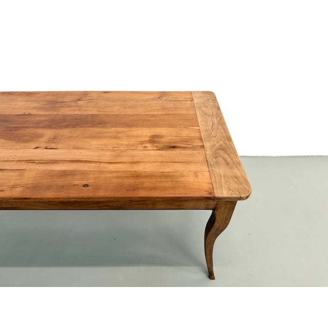 Farmhouse Table in Cherry Wood, 1880 For Sale - Image 9 of 18