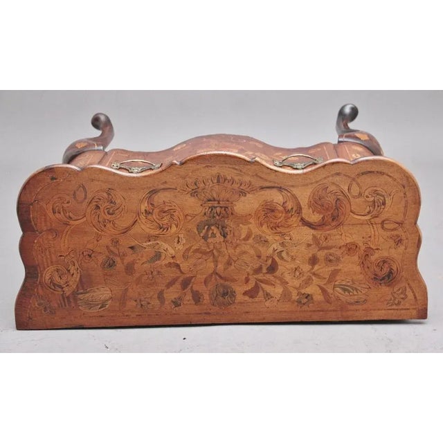 Antique Dutch Side Table in Marquetry and Walnut For Sale - Image 12 of 18