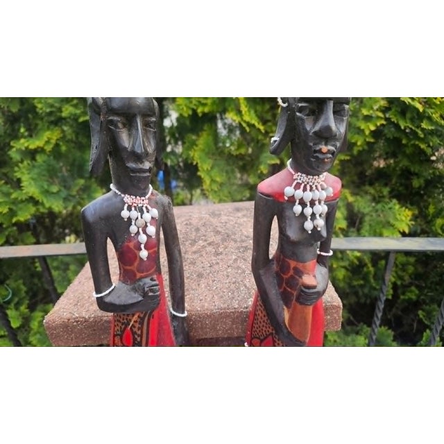 1960s Masai Wooden Sculpture, 1960s, Set of 4 For Sale - Image 5 of 17