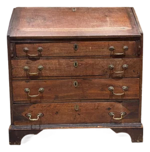 Georgian Mahogany Slant Front Secretary Desk Adam Style Slant-Front Bureau