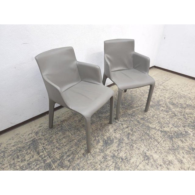 Gray Gio Chairs in Leather by Walter Knoll, Set of 8 For Sale - Image 8 of 18