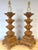 Brown Mid 20th Century Monumental Tuscan Carved Pine Column Table Lamps, Rewired - a Pair For Sale - Image 8 of 14