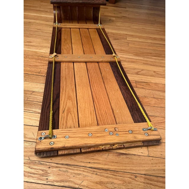Mid-Century Modern VTG 1960s Paris Bentwood Wooden Toboggan for Use or Rustic Lodge Décor For Sale - Image 3 of 16