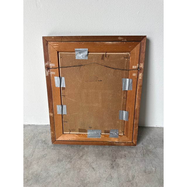 Vintage Woman Reading Portrait Oil on Masonite Board, Framed For Sale - Image 11 of 11