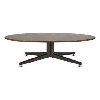 Edward Wormley Elliptical Rosewood Coffee Table by Dunbar For Sale