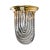 Brass and Curve Glass Flush Mount with Black Stripe from Venini, 1960s For Sale - Image 10 of 16
