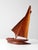 Brown Mid Century Wood Sailboat Sculpture For Sale - Image 8 of 11