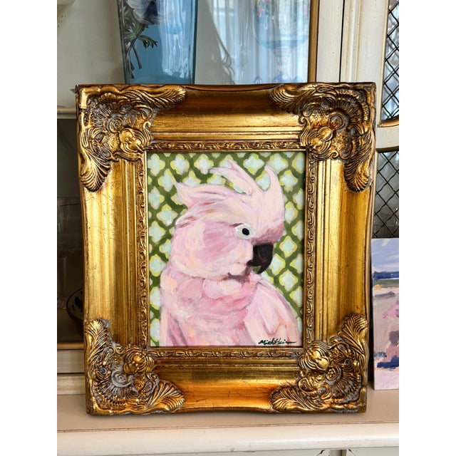 Portraiture “Marvin” an Original Ornately Framed Feathered Friend by Michelle Heimann. For Sale - Image 3 of 5